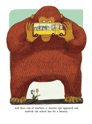 celebrate-picture-books-picture-book-review-a-funny-thing-happened-on-the-way-to-school-ape