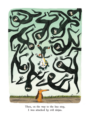 celebrate-picture-books-picture-book-review-a-funny-thing-happened-on-the-way-to-school-ninjas