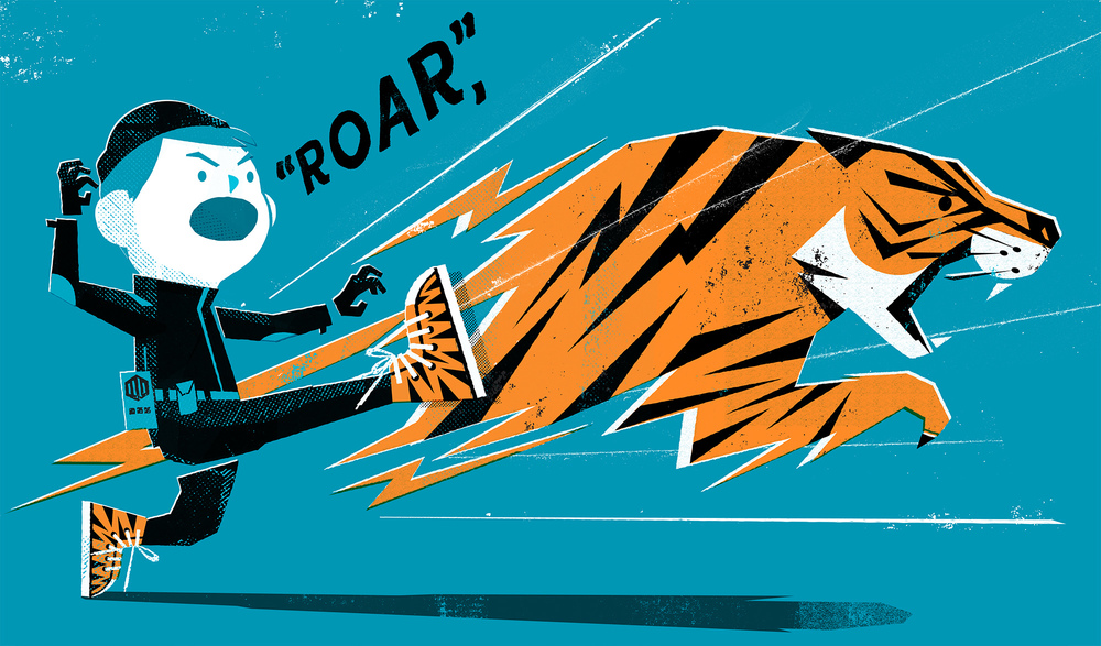 celebrate-picture-books-picture-book-review-secret-agent-man-goes-shopping-for-shoes-tiger-sneakers