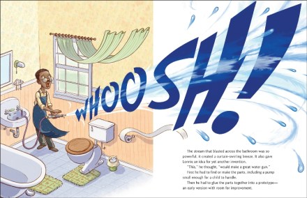celebrate-picture-books-picture-book-review-whoosh!-lonnie-johnson's-super-soaking-stream-of-inventions-water-powered-nozzle