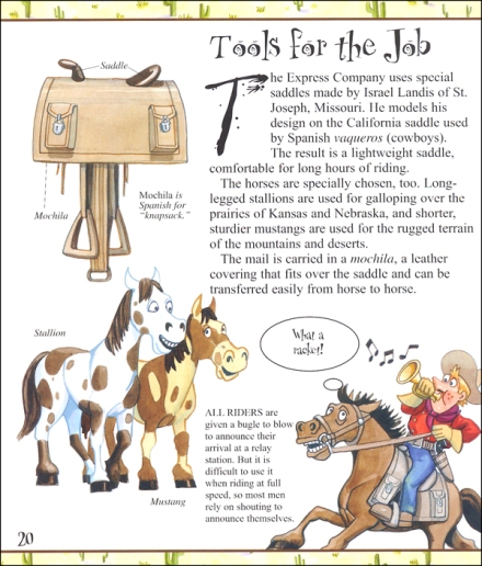 celebrate-picture-books-picture-book-review-you-wouldn't-want'to-be-a-pony-express-rider-interior-art