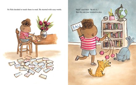 celebrate-picture-books-picture-book-review-the-summer-nick-taught-his-cats-to-read-ball