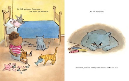 celebrate-picture-books-picture-book-review-the-summer-nick-taught-his-cats-to-read-grumpy-stevenson