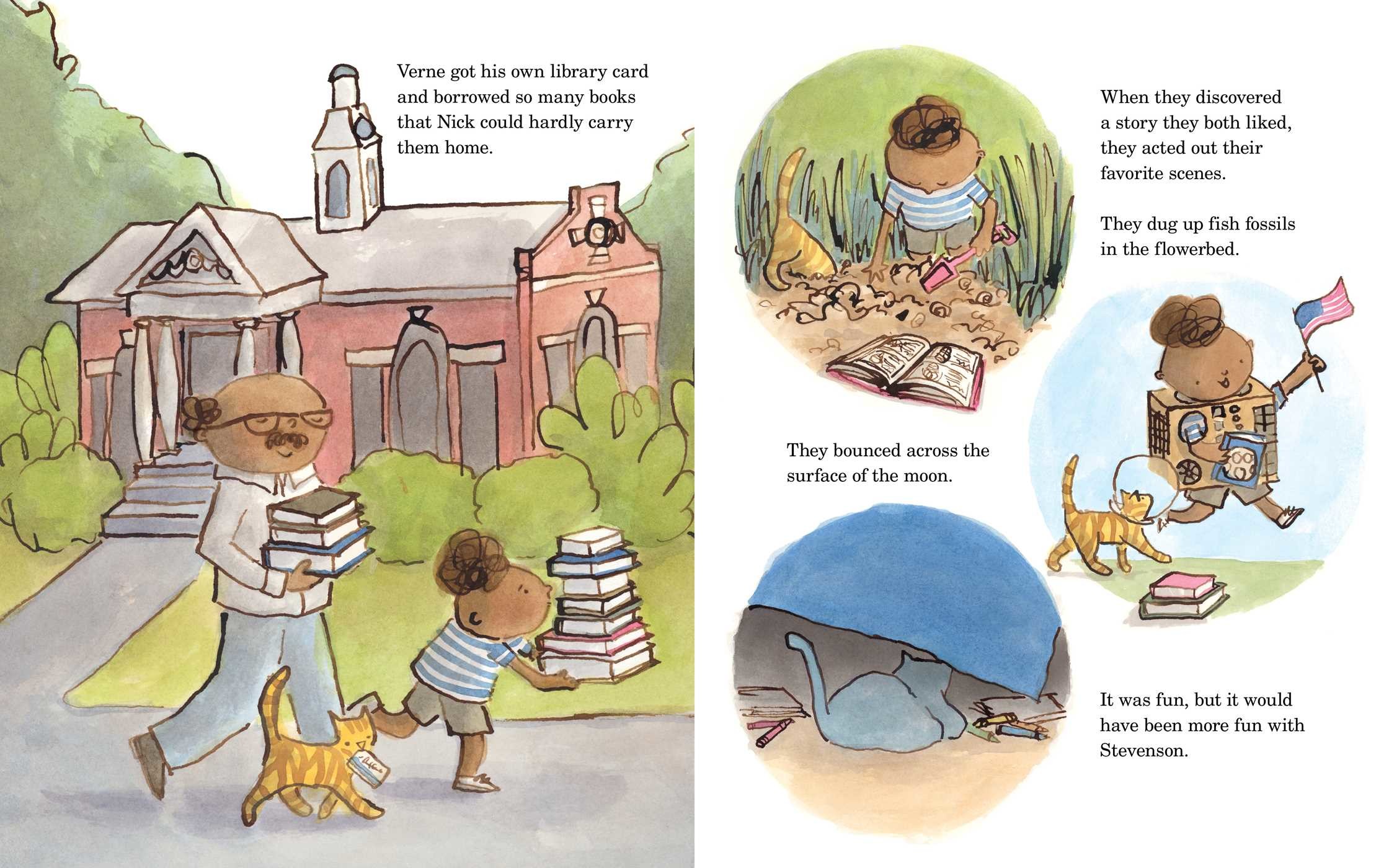 celebrate-picture-books-picture-book-review-the-summer-nick-taught-his-cats-to-read-library