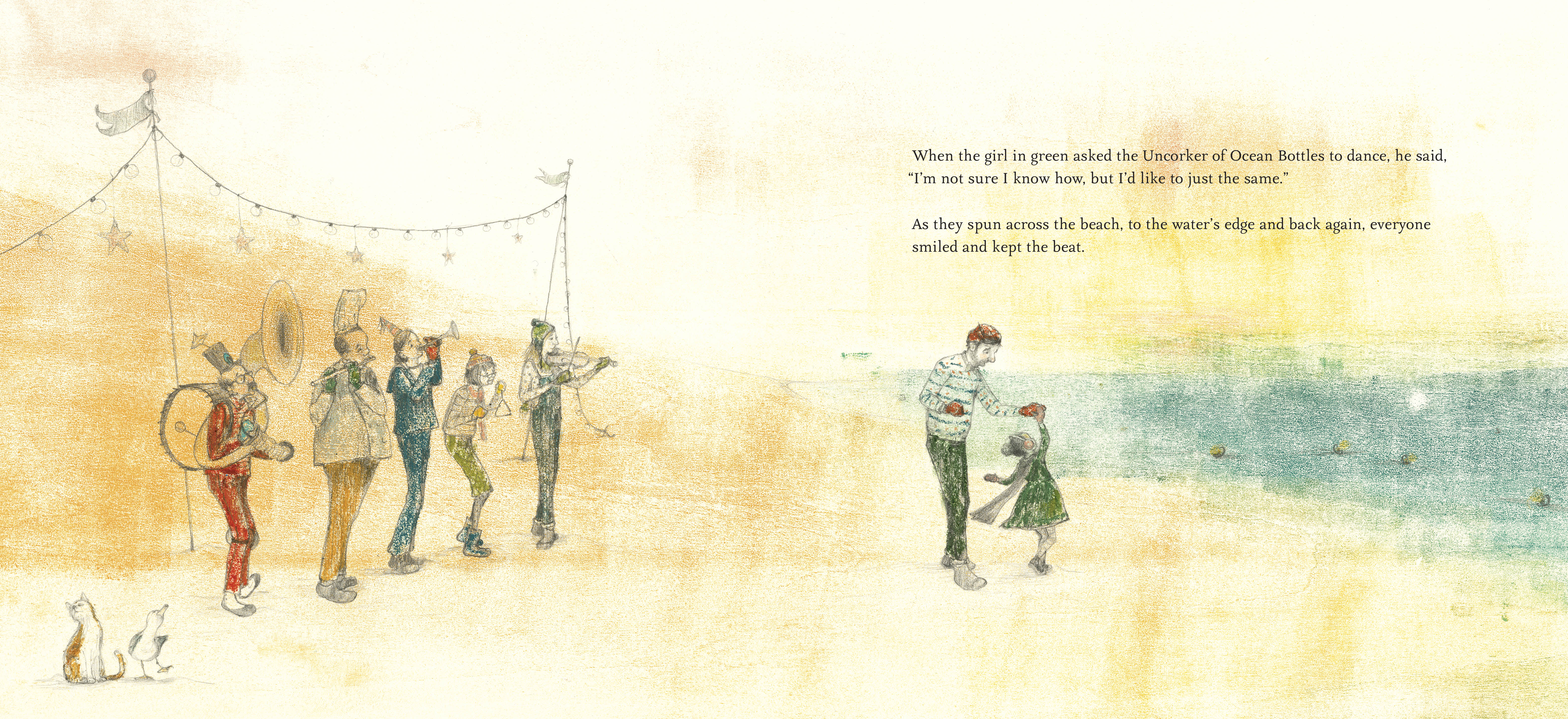 celebrate-picture-books-picture-book-review-the-uncorker-of-ocean-bottles-beach-party