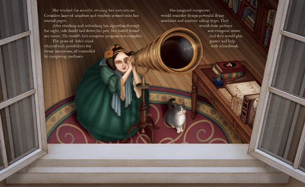 celebrate-picture-books-picture-book-review-ada-byron-lovelace-and-the-thinking-machine-looking-at-stars