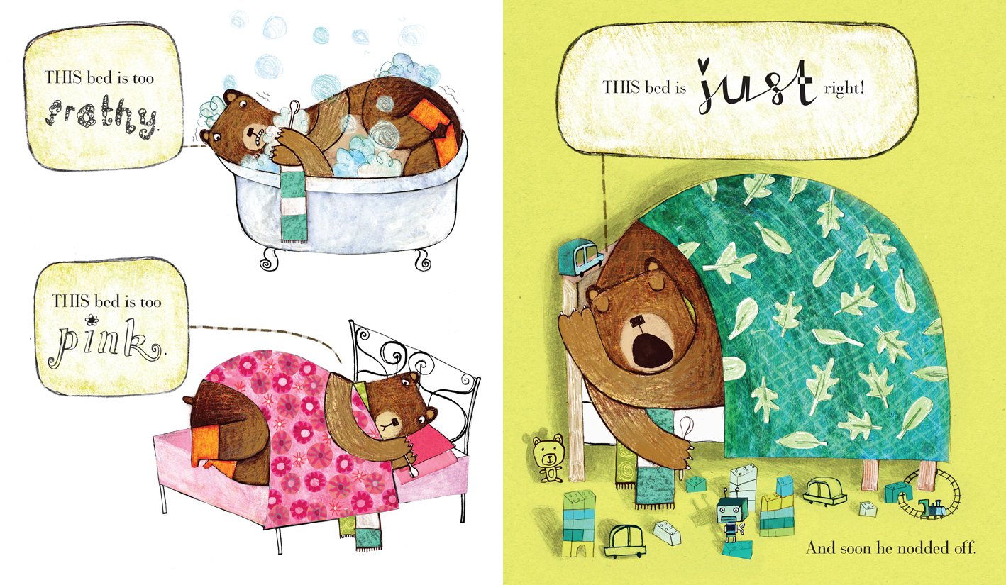 celebrate-picture-books-picture-book-review-goldilocks-and-just-one-bear-bed