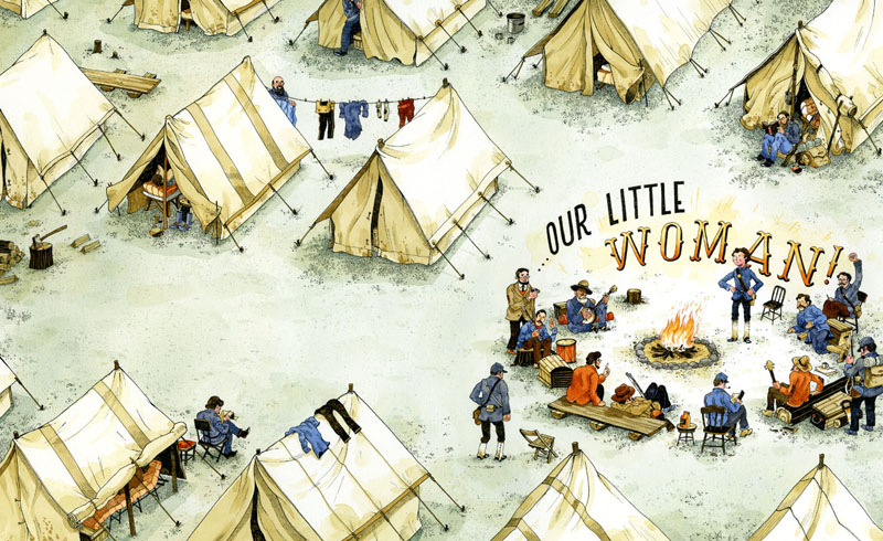 celebrate-picture-books-picture-book-review-nurse-soldier-spy-the-story-of-sarah-edmonds-union-camp