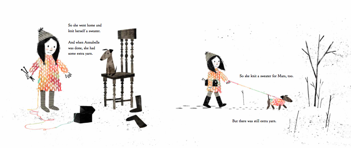 celebrate-picture-books-picture-book-review-extra-yarn-annabelle-knits-sweater