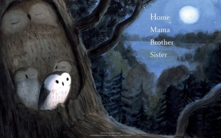 celebrate-picture-books-picture-book-review-owl-sees-owl-flying-home-mama