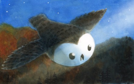 celebrate-picture-books-picture-book-review-owl-sees-owl-eyes-gleam