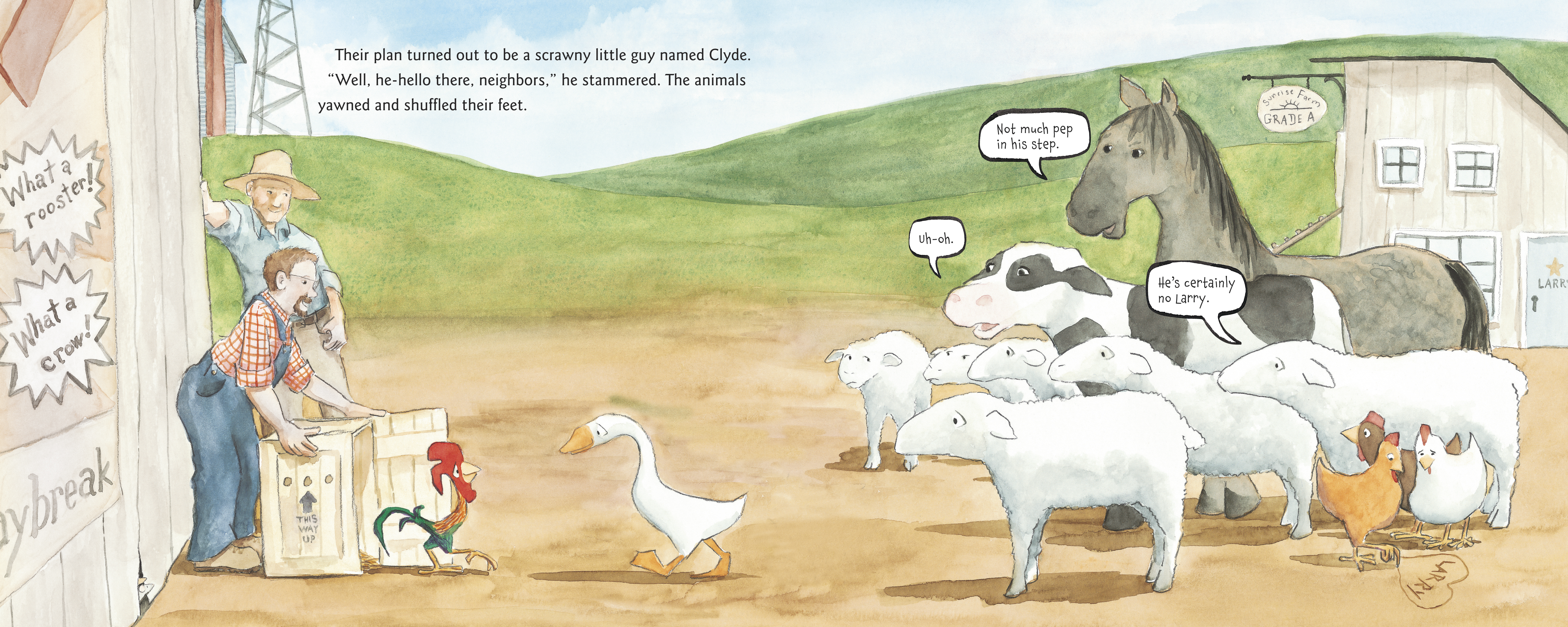 celebrate-picture-books-picture-book-review-a-crow-of-his-own-clyde-joins-the-farm