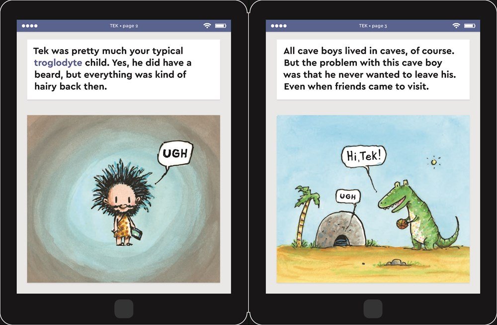 celebrate-picture-books-picture-book-review-tek-the-modern-cave-boy-troglodyte