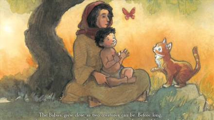 celebrate-picture-books-picture-book-review-the-christmas-cat-and-jesus-playing