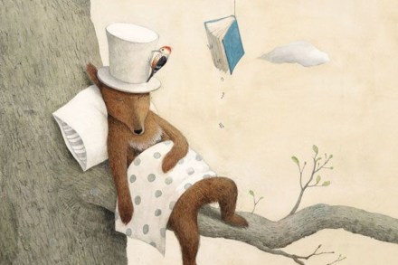celebrate-picture-books-picture-book-review-mr-browns-fantastic-hat-sleeping-on-branch