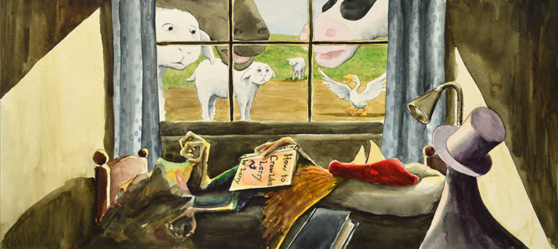 celebrate-picture-books-picture-book-review-a-crow-of-his-own-sleeping