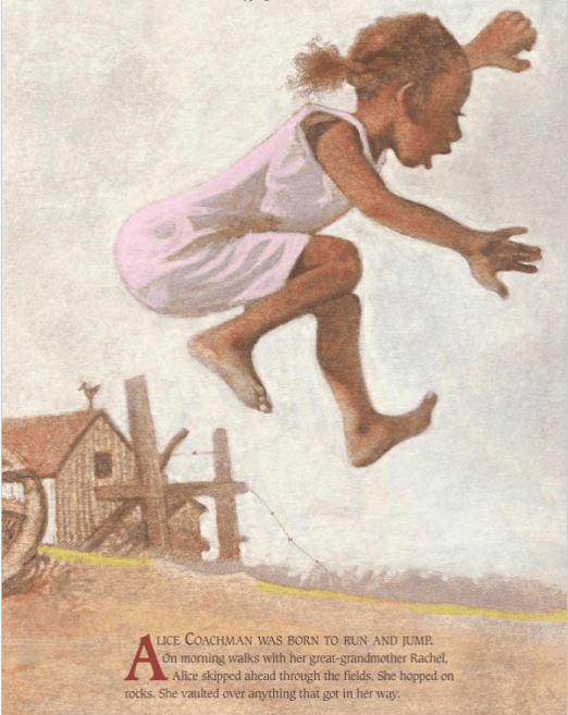 celebrate-picture-books-picture-book-review-Queen-of-the-Track-young-alice-coachman