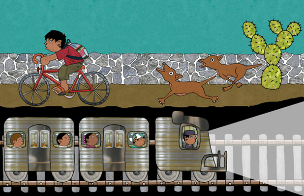 celebrate-picture-books-picture-book-review-dear-primo-a-letter-to-my-cousin-biking