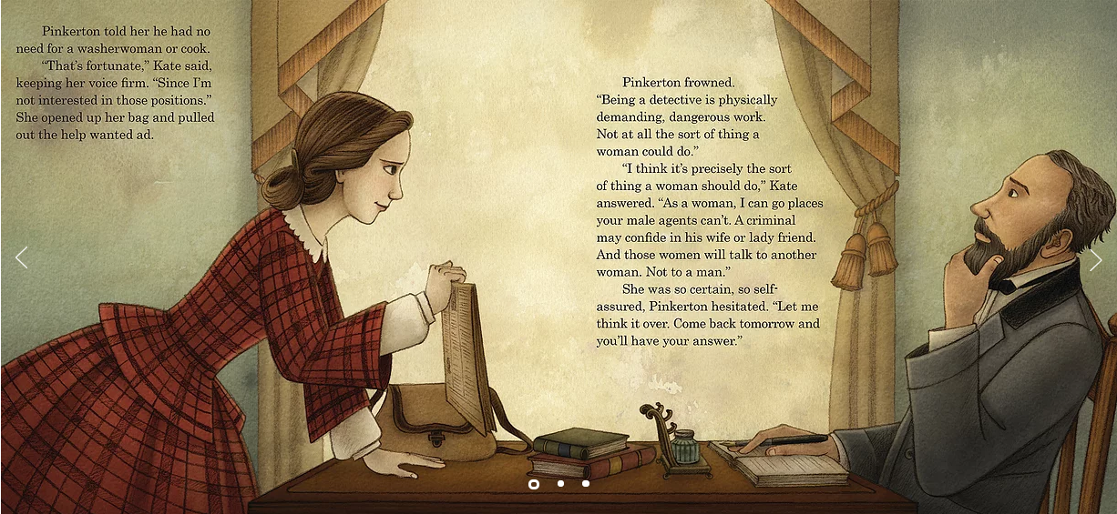 celebrate-picture-books-picture-book-review-Kate-Warne-pinkerton-detective-applying-for-job