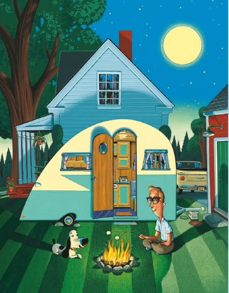celebrate-picture-books-picture-book-review-a-camping-spree-with-mr-magee-camping-at-home