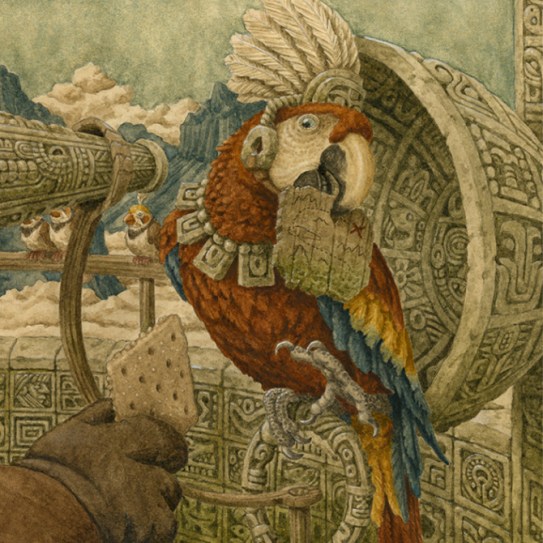 celebrate-picture-books-picture-book-review-homer-henry-hudson's-curio-museum-parrot