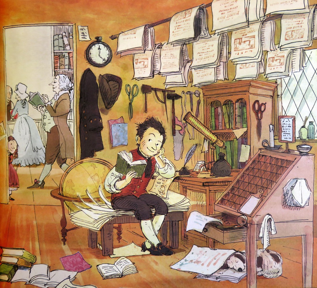 celebrate-picture-books-picture-book-review-balderdash!-john-newbery-and-the-boisterous-birth-of-children's-books-newbery's-shop