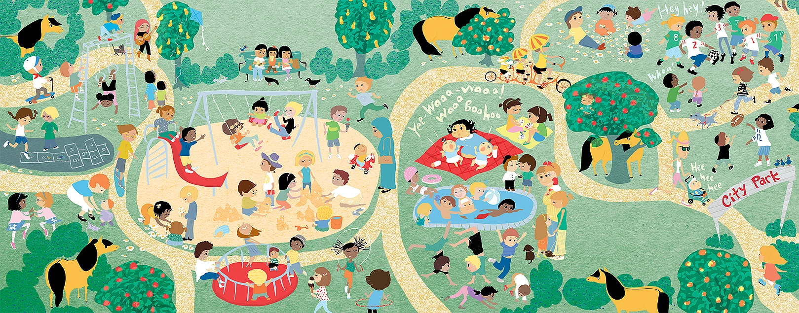 celebrate-picture-books-picture-book-review-pony-in-the-city-in-the-park