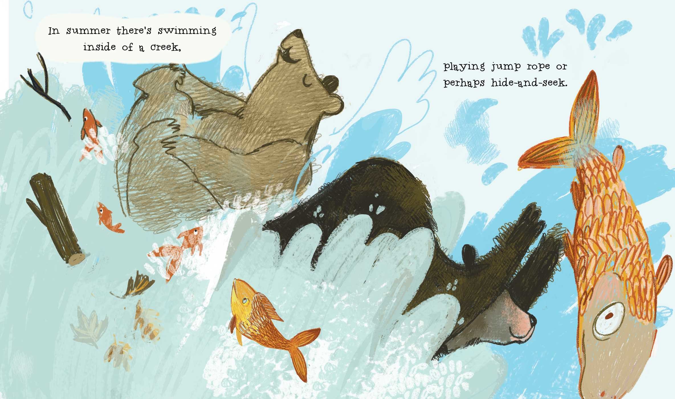 celebrate-picture-books-picture-book-review-the-curious-cares-of-bears-swimming