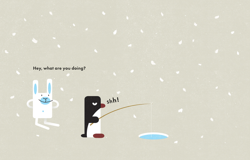 celebrate-picture-books-picture-book-review-something's-fishy-rabbit-comes-in