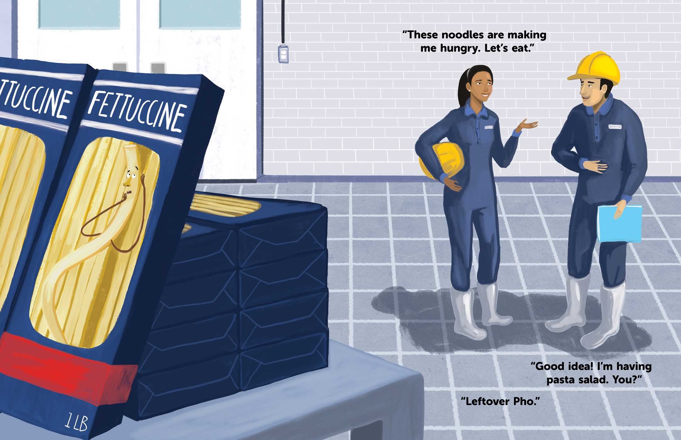 celebrate-picture-books-picture-book-review-the-great-pasta-escape-factory-workers