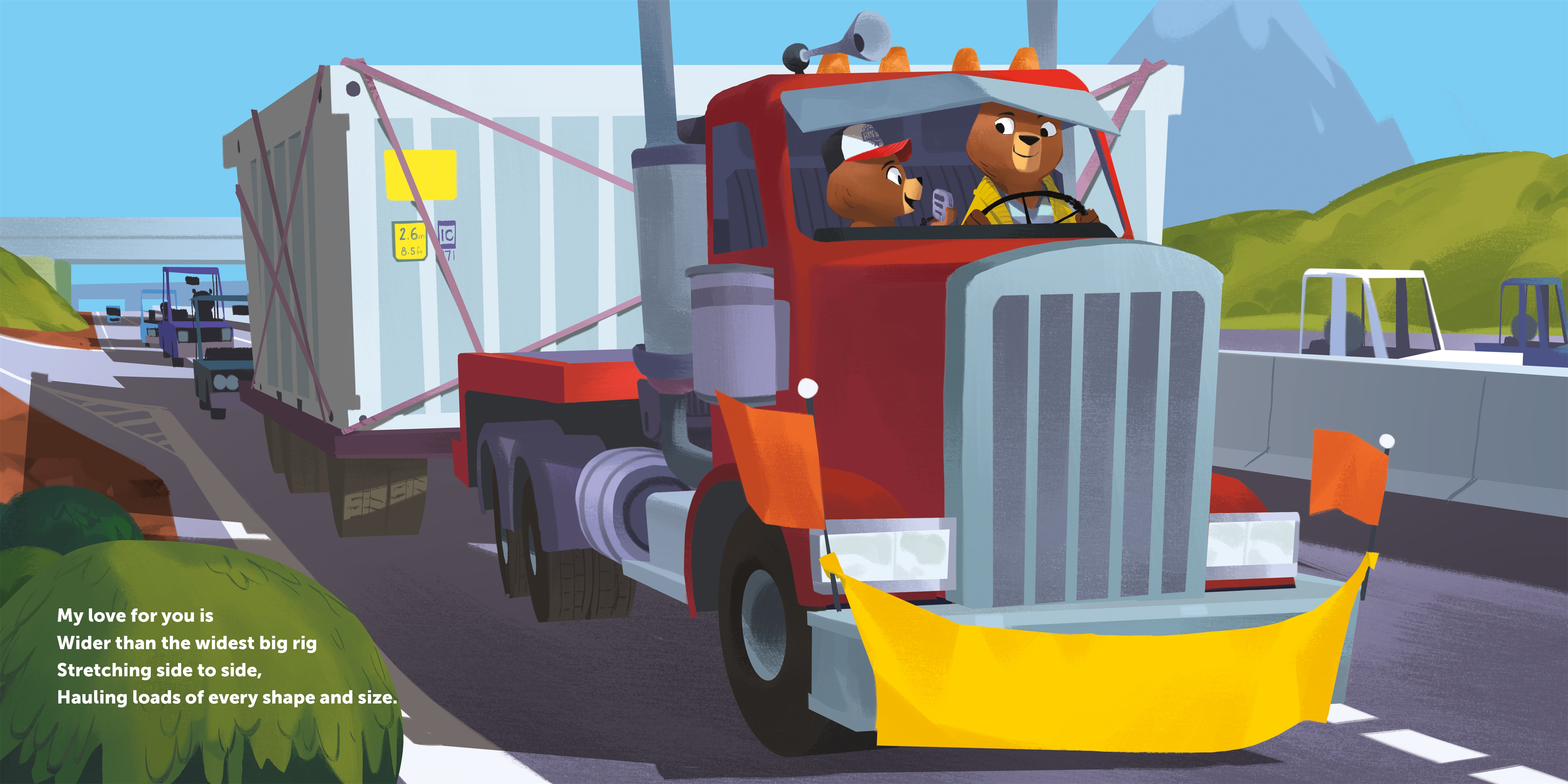 celebrate-picture-books-picture-book-review-I-love-you-for-miles-and-miles-big-rig