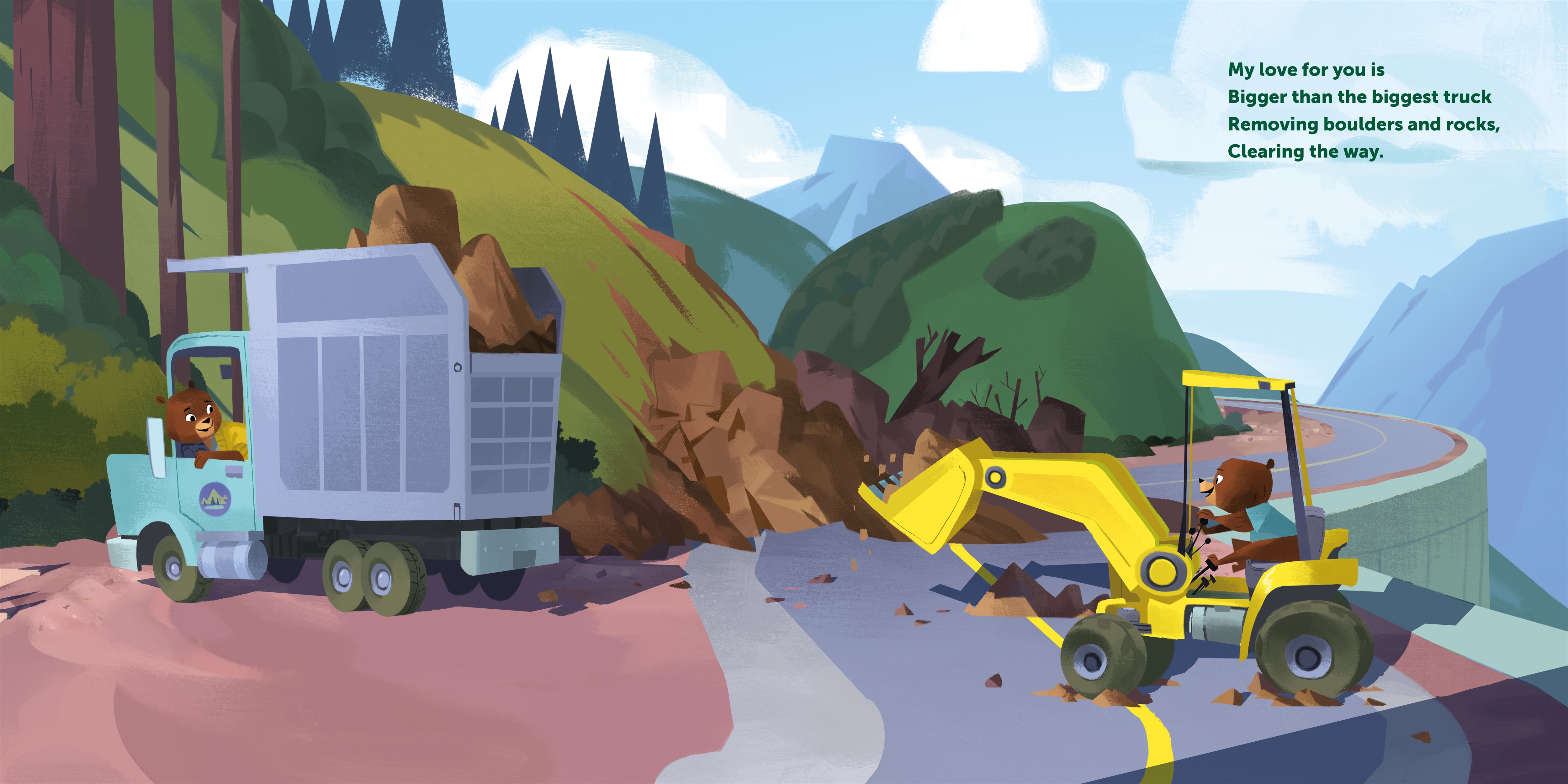 celebrate-picture-books-picture-book-review-I-love-you-for-miles-and-miles-dump-truck