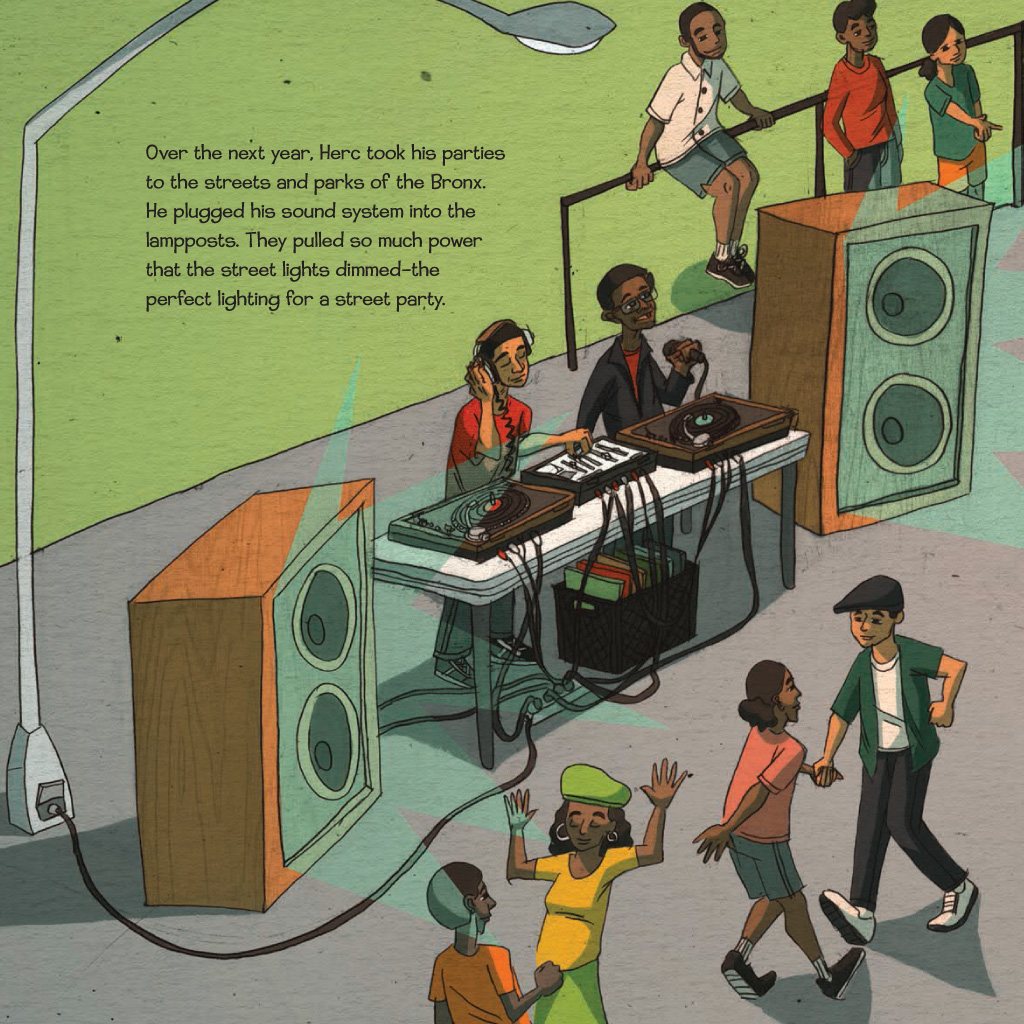 celebrate-picture-books-picture-book-review-when-the-beat-was-born-dance-party