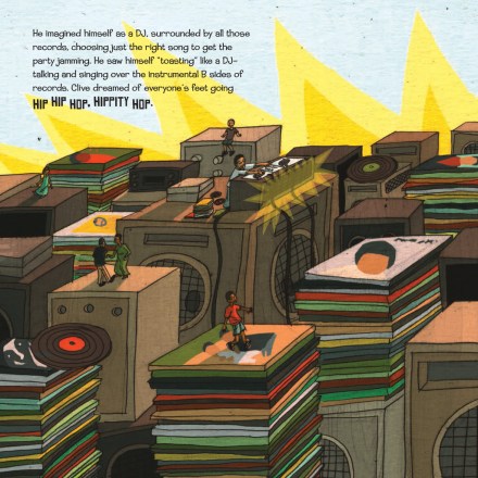 celebrate-picture-books-picture-book-review-when-the-beat-was-born-stacks-of-records