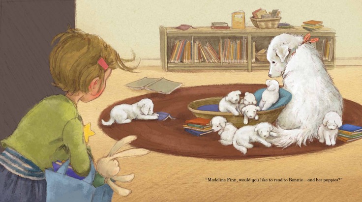 celebrate-picture-books-picture-book-review-madeline-finn-and-the-library-dog-puppies