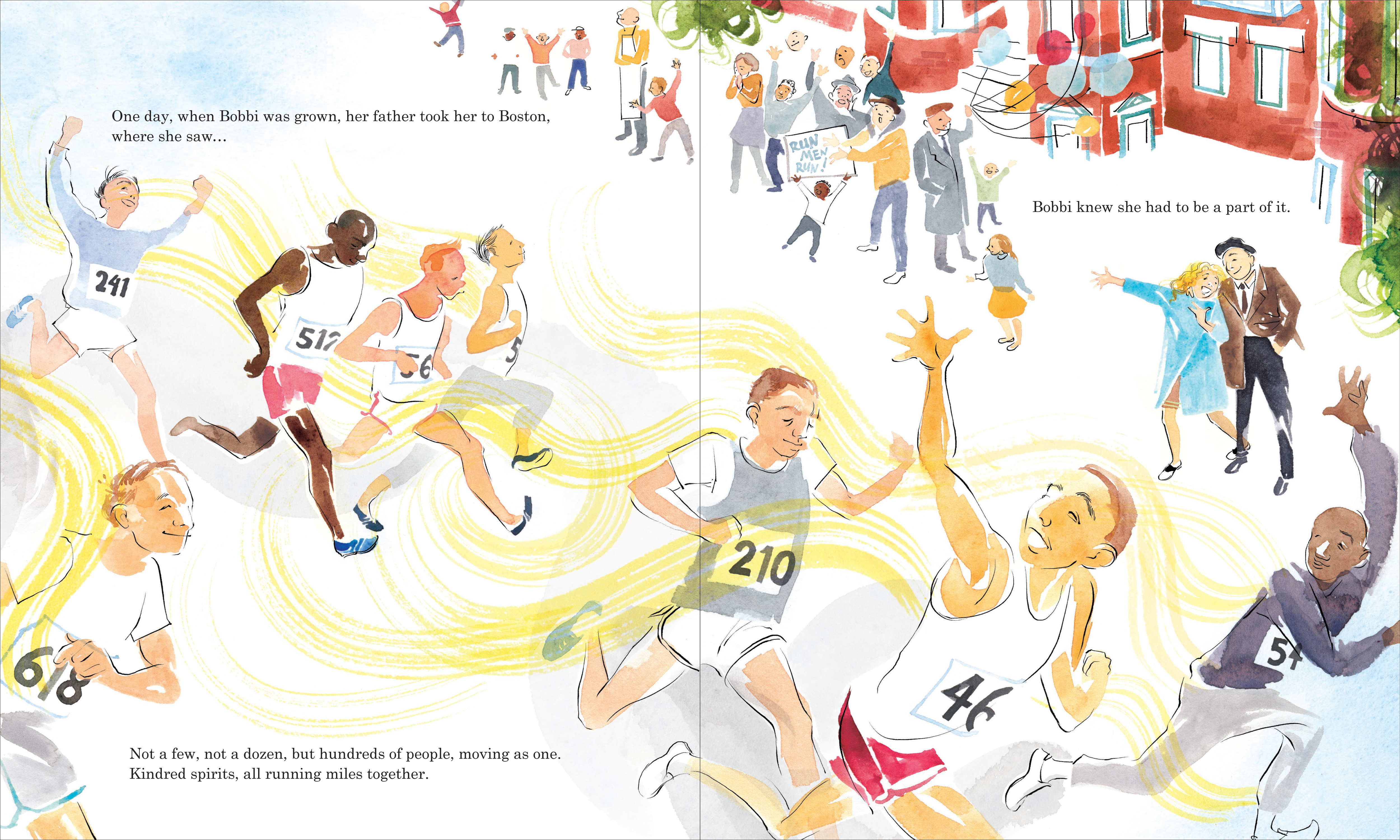 celebrate-picture-books-picture-book-review-the-girl-who-ran-young-Boston-marathon-all-men