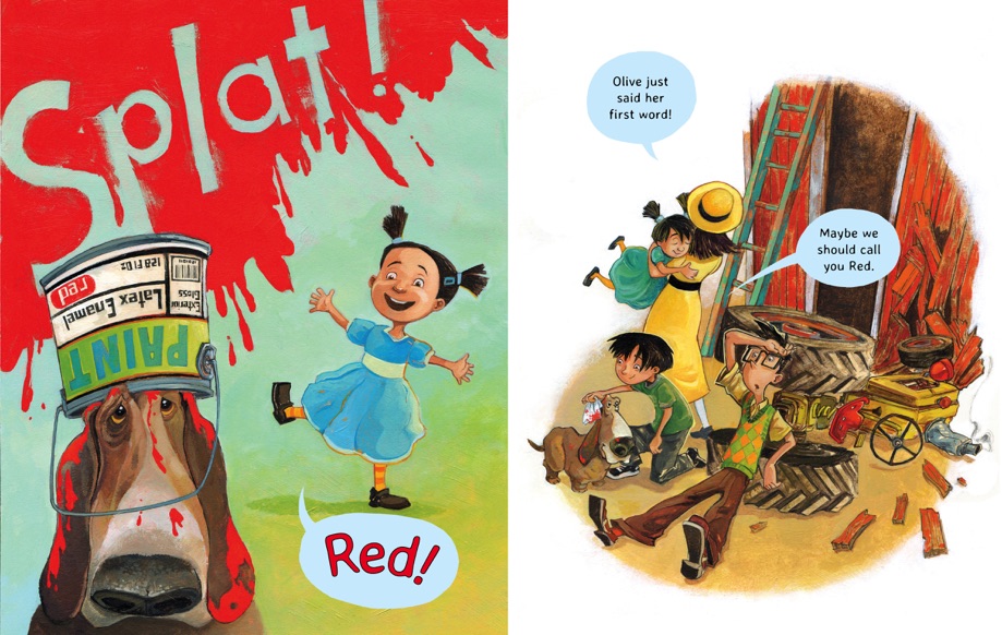 celebrate-picture-books-picture-book-review-george-the-hero-hound-red-paint