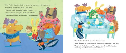 celebrate-picture-books-picture-book-review-paulie's-passover-predicament-seder-dinner