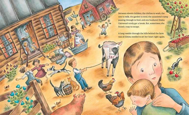 celebrate-picture-books-picture-book-review-grandma-gatewood-hikes-the-appalachian-trail-kids