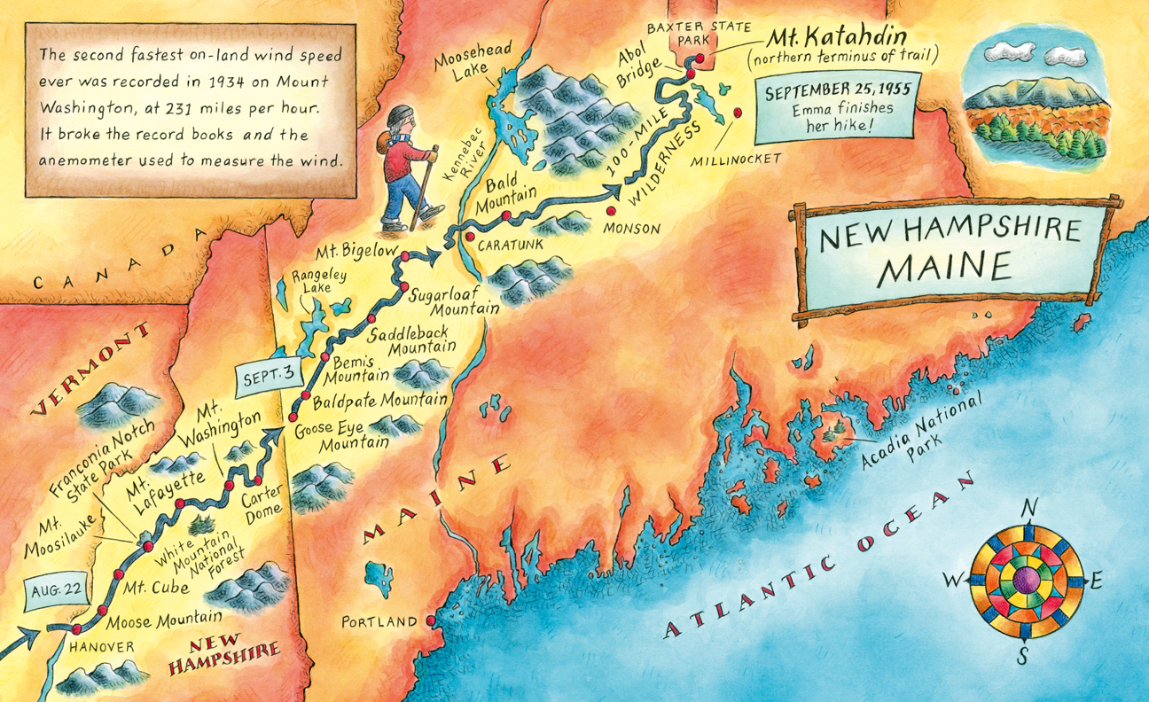 celebrate-picture-books-picture-book-review-grandma-gatewood-hikes-the-appalachian-trail-new-hampshire-map