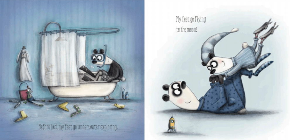 celebrate-picture-books-picture-book-review-where-my-feet-go-bath-time
