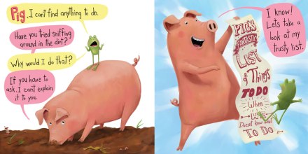 celebrate-picture-books-picture-book-review-there's-nothing-to-do-pig's-list