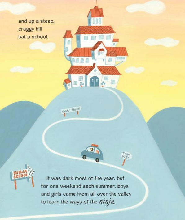 celebrate-picture-books-picture-book-review-the-secrets-of-ninja-school-driving-to-school
