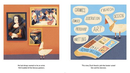 celebrate-picture-books-picture-book-review-duck-gets-a-job-creative-job
