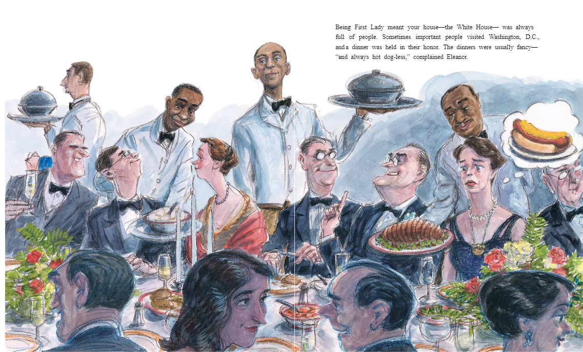 celebrate-picture-books-picture-book-review-hot-dog-eleanor-roosevelt-throws-a-picnic-fancy-dinners