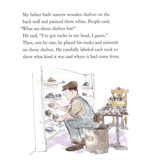 celebrate-picture-books-picture-book-review-rocks-in-his-head-antler-filling-station-shelves