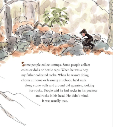 celebrate-picture-books-picture-book-review-rocks-in-his-head-stone-wall