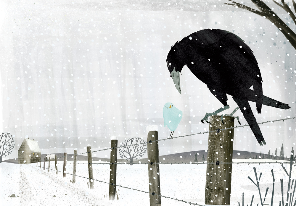 celebrate-picture-books-picture-book-review-the-blue-songbird-crow