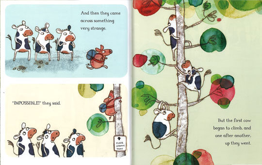 celebrate-picture-books-picture-book-review-the-cow-who-climbed-a-tree-something-strange