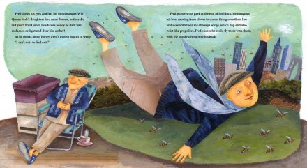 celebrate-picture-books-picture-book-review-the-honeybee-man-fred-flies
